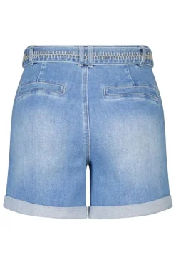 Short en denim avec ceinture