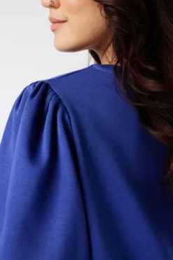 Sweat à manches bouffantes courtes