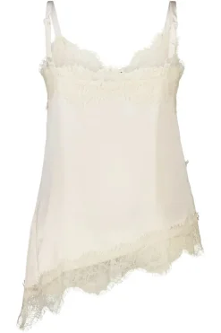 Top asymétrique avec dentelle