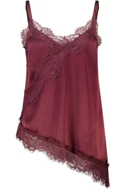Top asymétrique avec dentelle