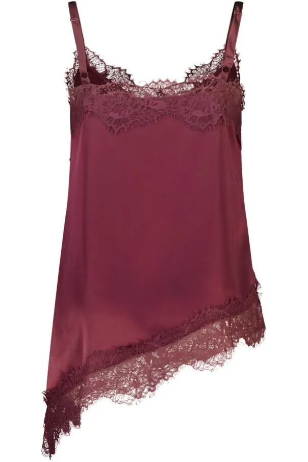 Top asymétrique avec dentelle