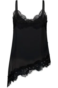 Top asymétrique avec dentelle