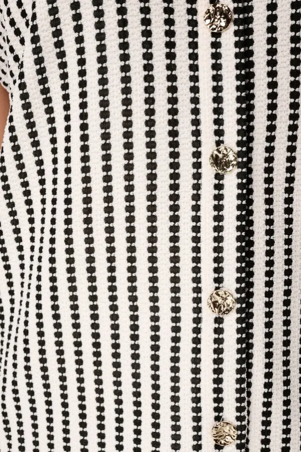 Top bouclé avec imprimé