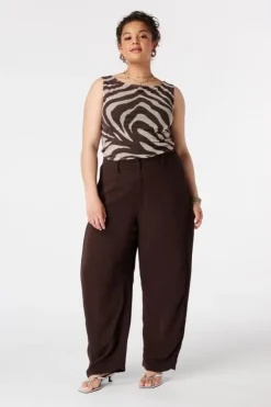 Top en mesh imprimé