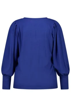 Top à manches bouffantes