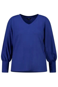 Top à manches bouffantes