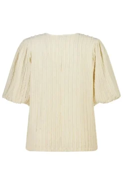 Top à manches bouffantes