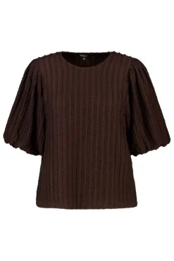 Top à manches bouffantes