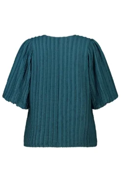 Top à manches bouffantes