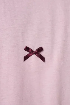 T shirt avec nœuds en satin