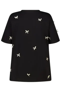 T shirt avec nœuds en satin