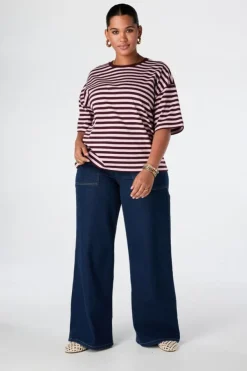 T shirt oversize rayé