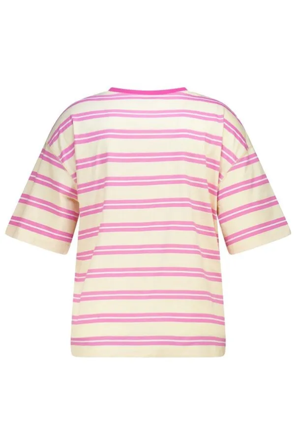 T shirt rayé avec texte