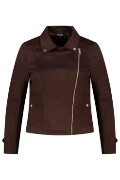 Veste biker en suédine