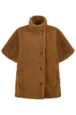Veste teddy à manches courtes