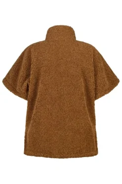 Veste teddy à manches courtes